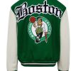 Hoodies & Sweats 305 Kicks | Jeff Hamilton Boston Celtics Wool Leather Jacket