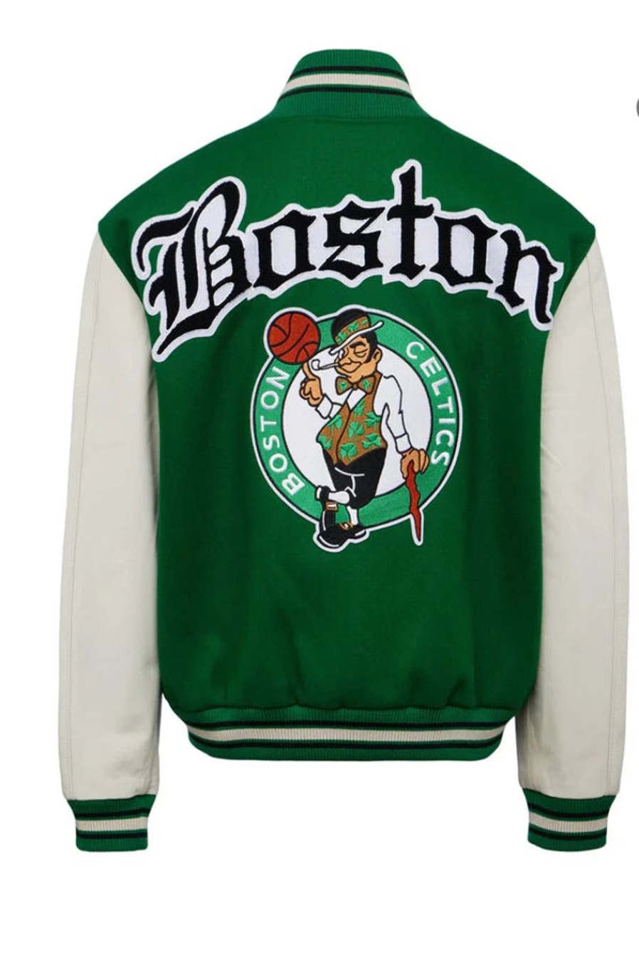 Hoodies & Sweats 305 Kicks | Jeff Hamilton Boston Celtics Wool Leather Jacket