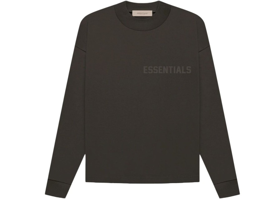 T-Shirts Fear of God | Fear Of God Essentials L/S T-Shirt Off Black