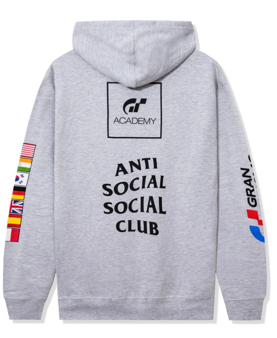 Hoodies & Sweats 305 Kicks | Anti Social Social Club X Gran Turismo Zipper Hoodie Grey