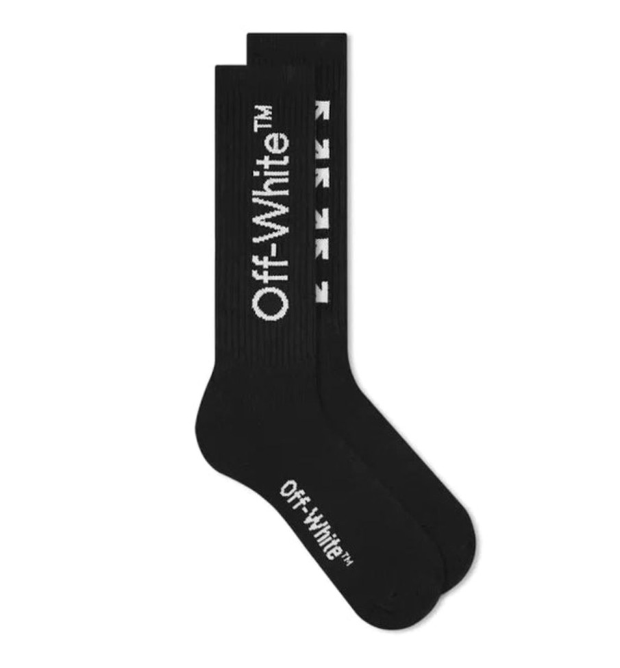 Accessories 305 Kicks | Off-White Arrows Mid Lenght Socks Black/White