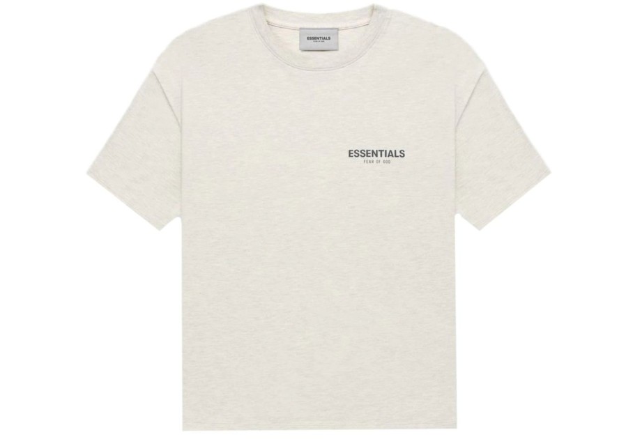 T-Shirts Fear of God | Fear Of God Essentials Core Collection T-Shirt Light Oatmeal