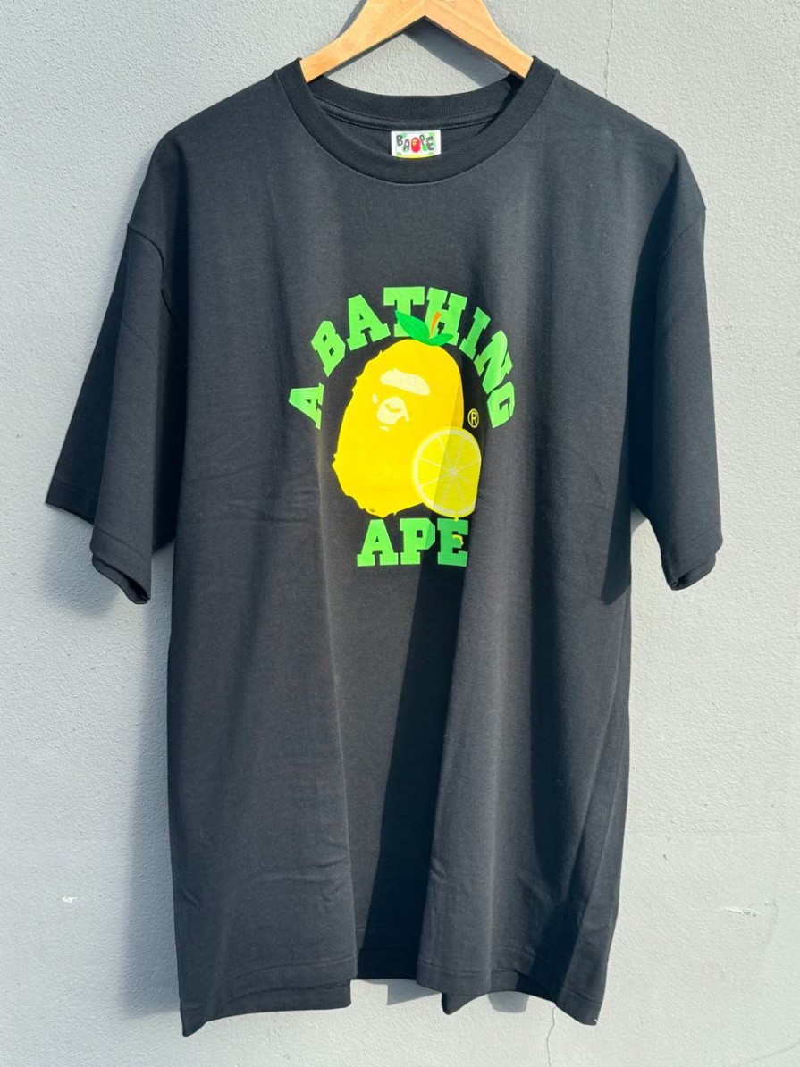 T-Shirts 305 Kicks | Abathing Ape Bape Black T-Shirt "Lemons"