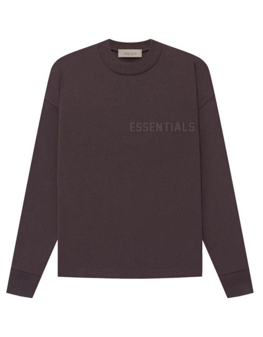 T-Shirts 305 Kicks | Fear Of God Essentials Long-Sleeve Tee 'Plum'