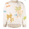 T-Shirts 305 Kicks | Palm Angels Plam Printed Crewneck Sweatshirt