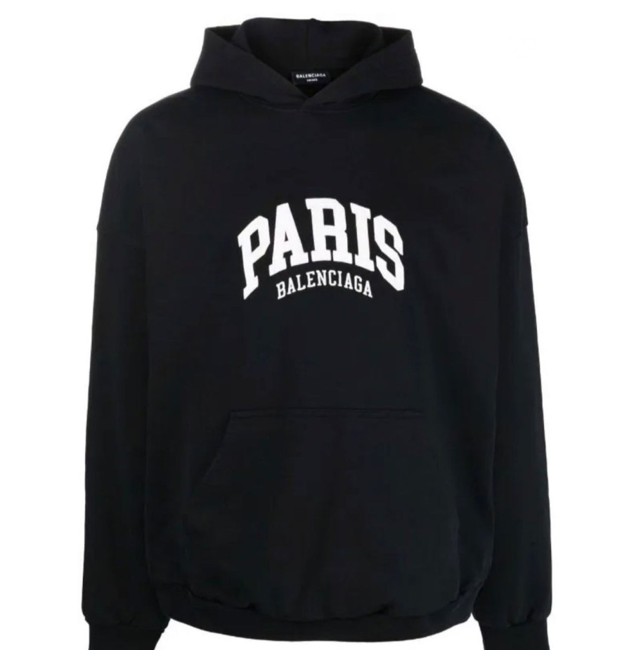 Hoodies & Sweats 305 Kicks | Balenciaga Paris Hoodie Black