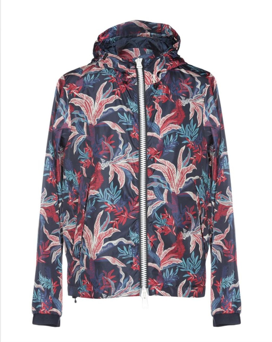 Hoodies & Sweats 305 Kicks | Moncler Windbreaker Jacket Floral Blue Red