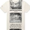 T-Shirts 305 Kicks | Off White Impressionism Print T-Shirt White Black