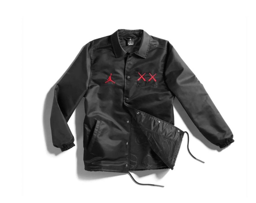 Hoodies & Sweats 305 Kicks | Kaws X Jordan Satin Coaches Jacket Black