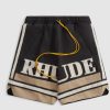 Shorts 305 Kicks | Rhude Embroidered Logo Black Khaki Short