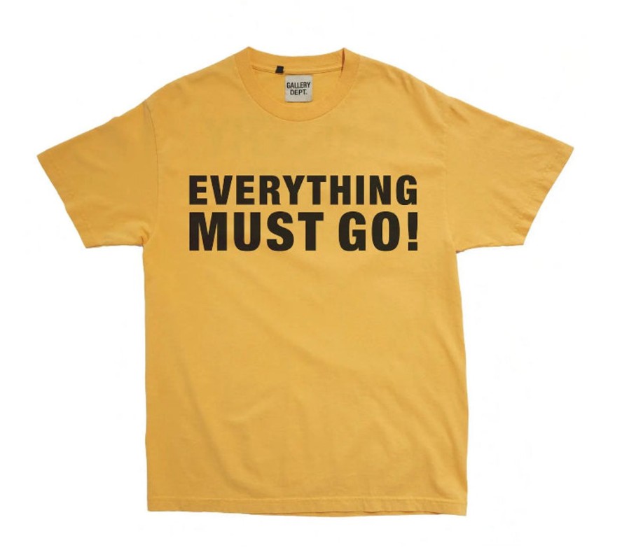 T-Shirts 305 Kicks | Gallery Dept Everything Must Go T-Shirt Yellow