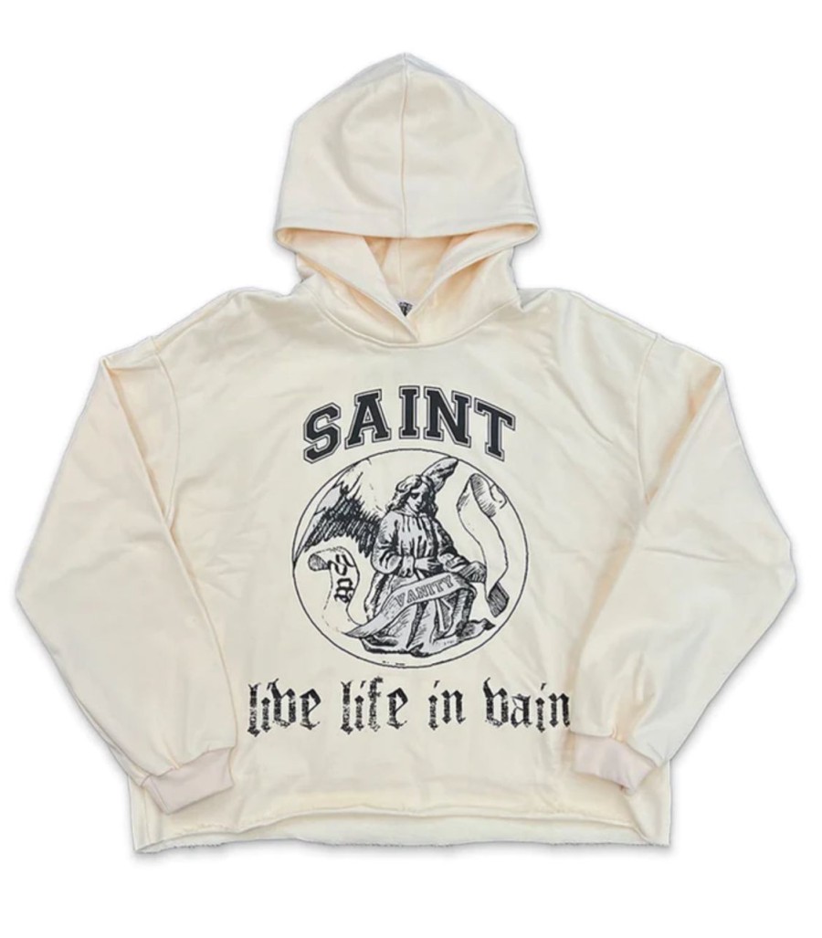 Hoodies & Sweats 305 Kicks | Saint Vanity Live Life In Vain Hoodie "Cream"