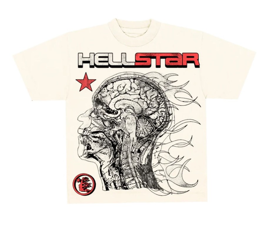 Shorts 305 Kicks | Hellstar Studios Cranium Short Sleeve T-Shirt Cream