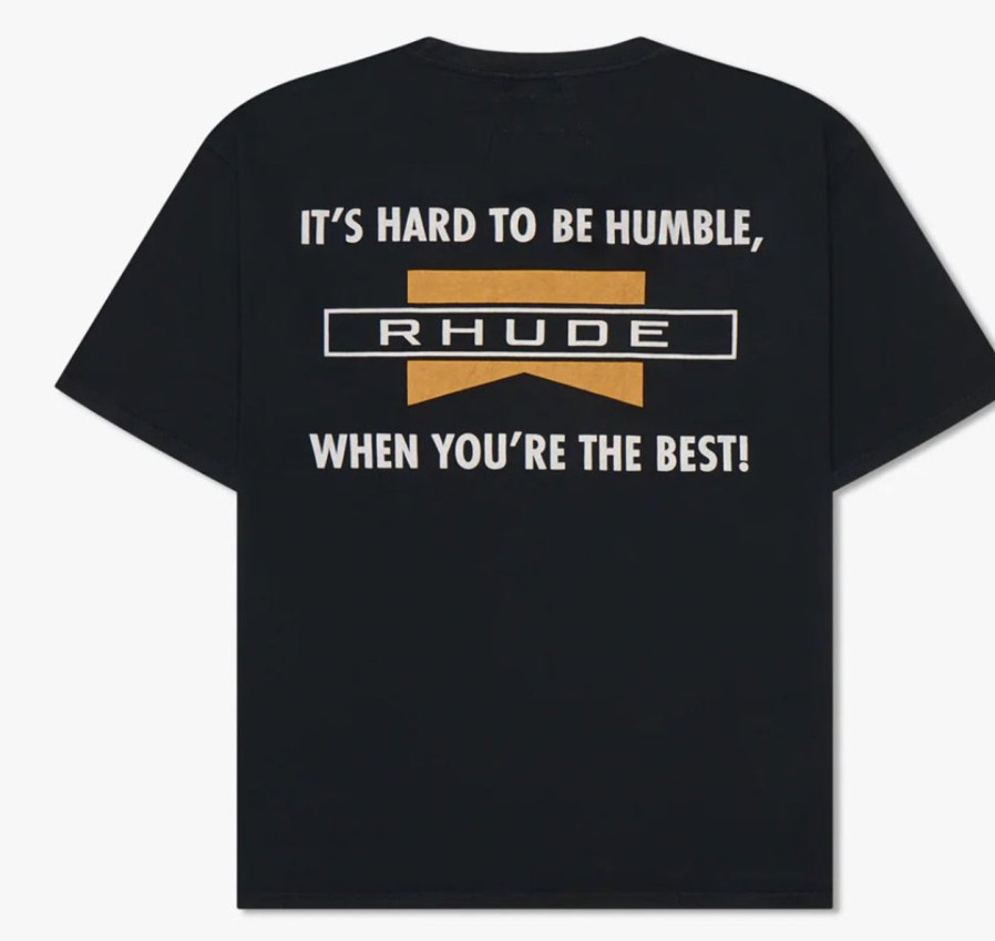 T-Shirts 305 Kicks | Rhude Hard To Be Humble Graphic T-Shirt Black