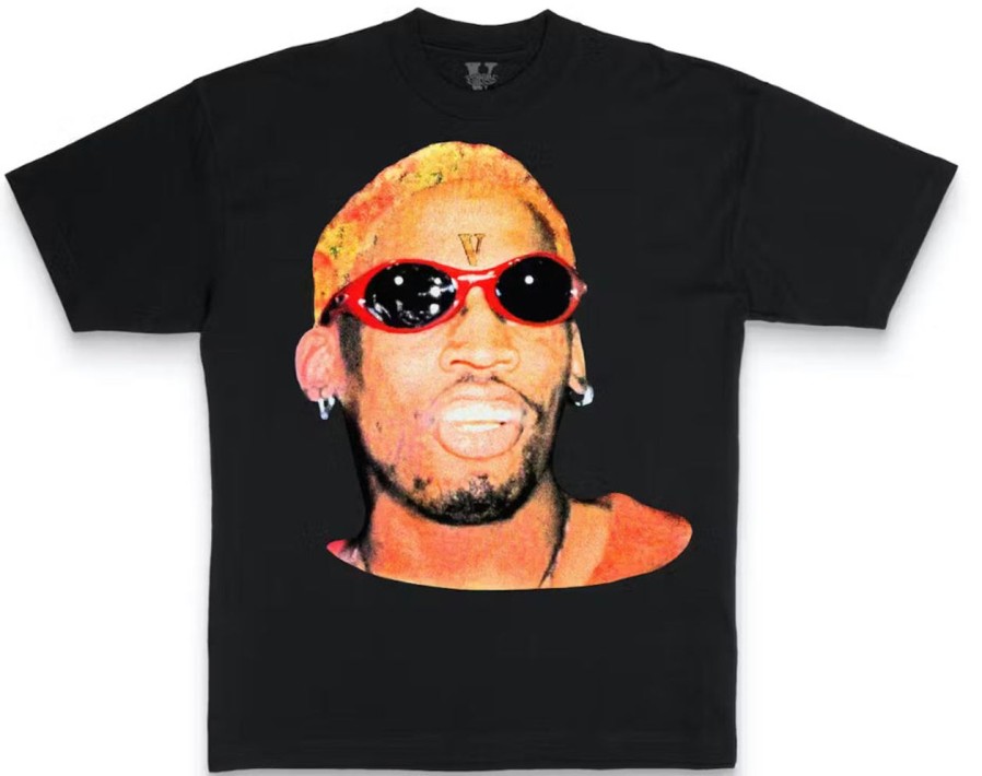 T-Shirts 305 Kicks | Vlone X Dennis Rodman Airbrush Tee Black