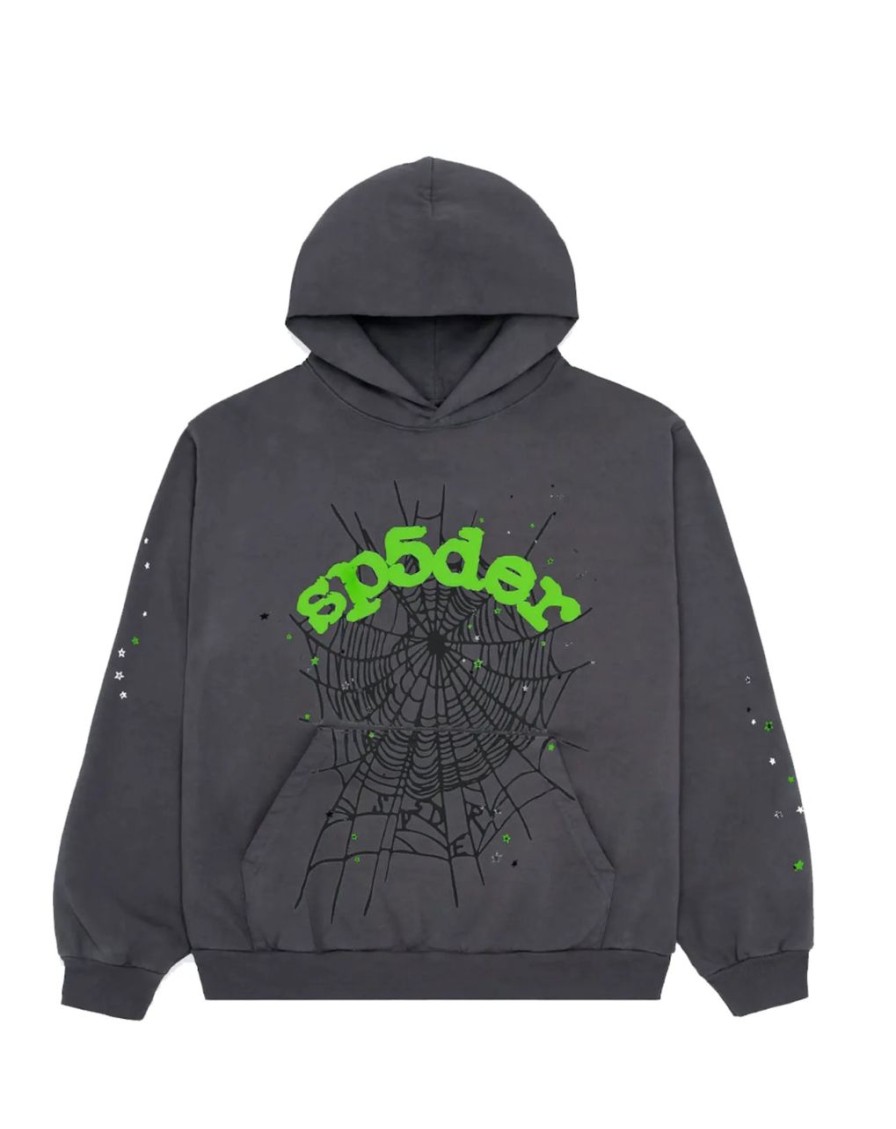 Hoodies & Sweats 305 Kicks | Sp5Der Wait Web Hoodie Slate Grey