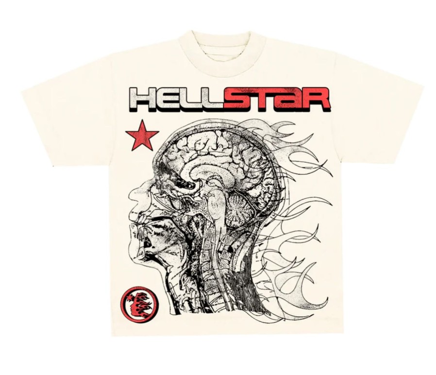 T-Shirts 305 Kicks | Hellstar Studios Cranium Short Sleeve T-Shirt Cream