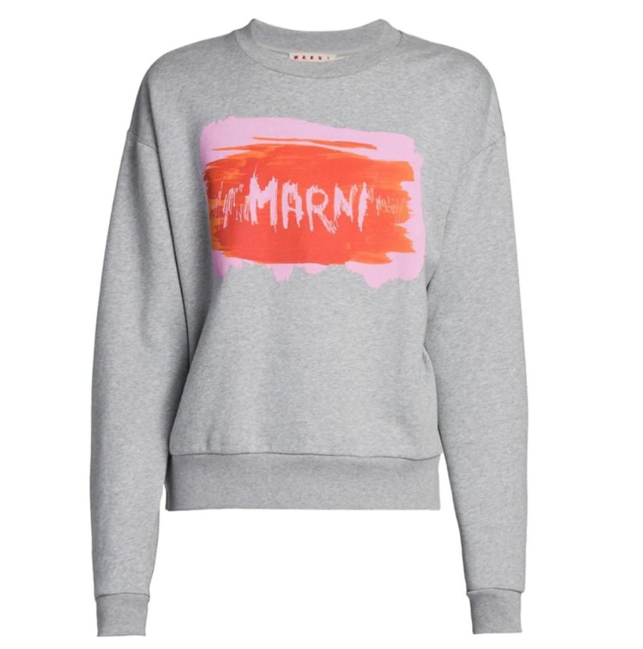 Hoodies & Sweats 305 Kicks | Marni Logo Brushstroke Crewneck Sweatshirt