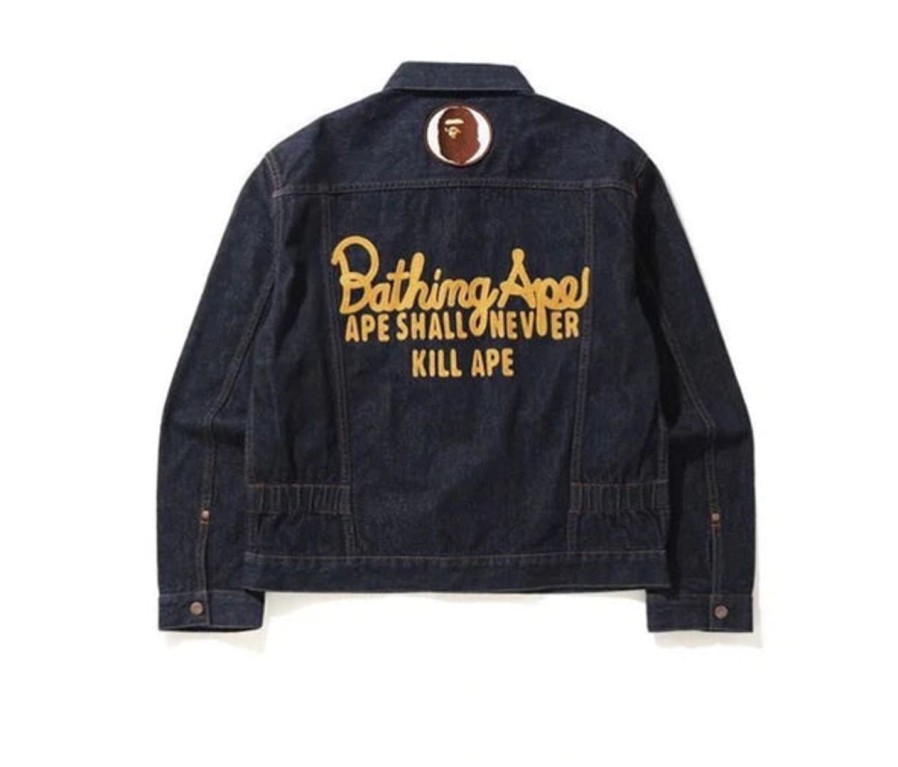 Hoodies & Sweats 305 Kicks | Bape Shall Never Kill Ape Denim Jacket