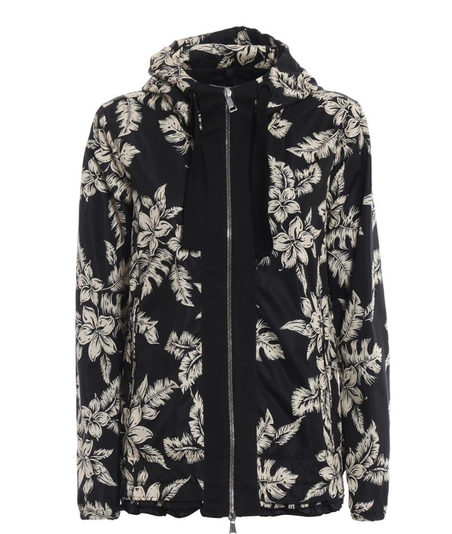 Hoodies & Sweats 305 Kicks | Moncler Windbreaker Jacket Floral Black