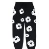 Pants 305 Kicks | Denim Tears All Over Wreath Cotton Sweatpants Black