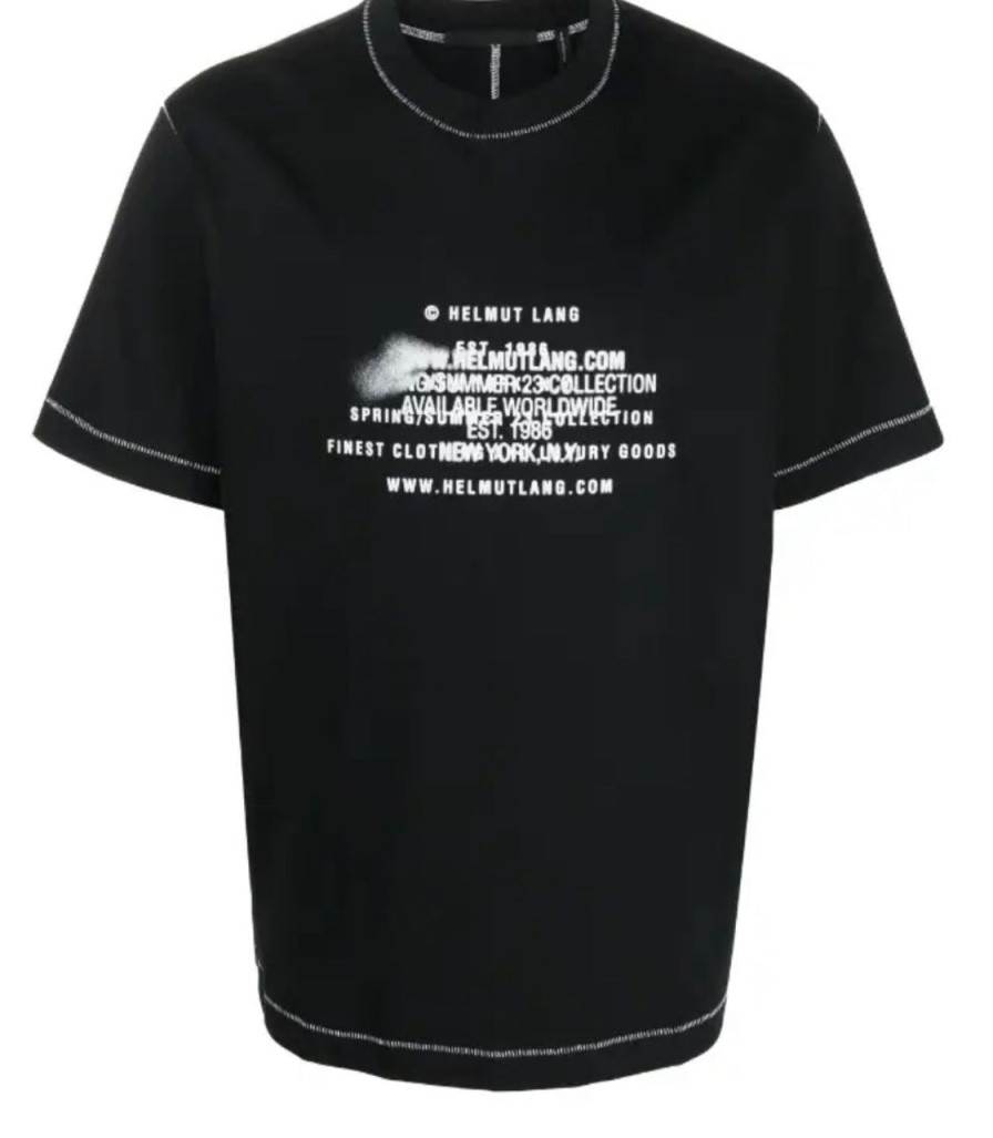 T-Shirts 305 Kicks | Helmut Lang Black T-Shirt