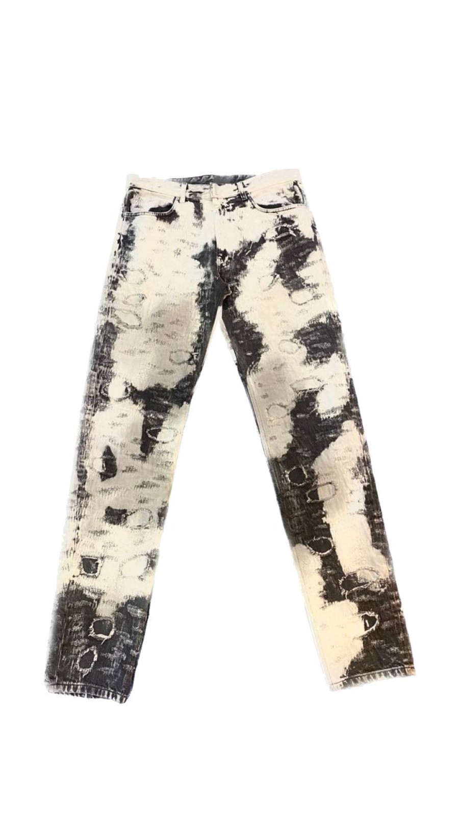 Pants 305 Kicks | Givenchy Black & White Painted Jeans